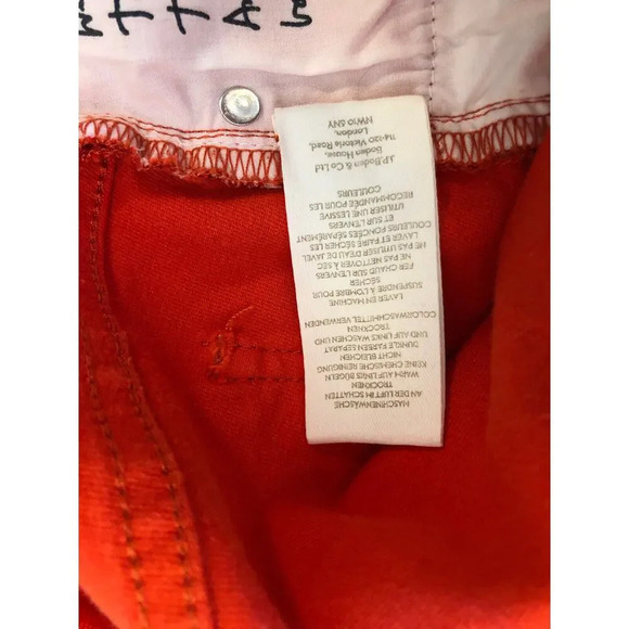 BODEN Red Cambridge Ankle Skimmer Cotton Jeans Size 6 - Picture 8 of 8